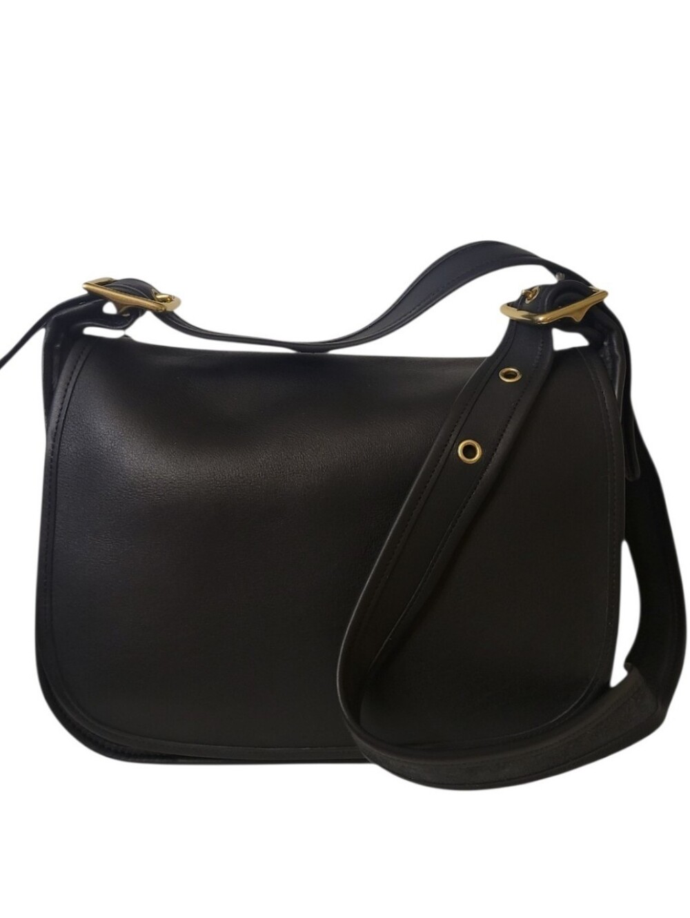 Vintage Coach Black Patricia Legacy Messenger Style Crossbody/Shoulder Bag